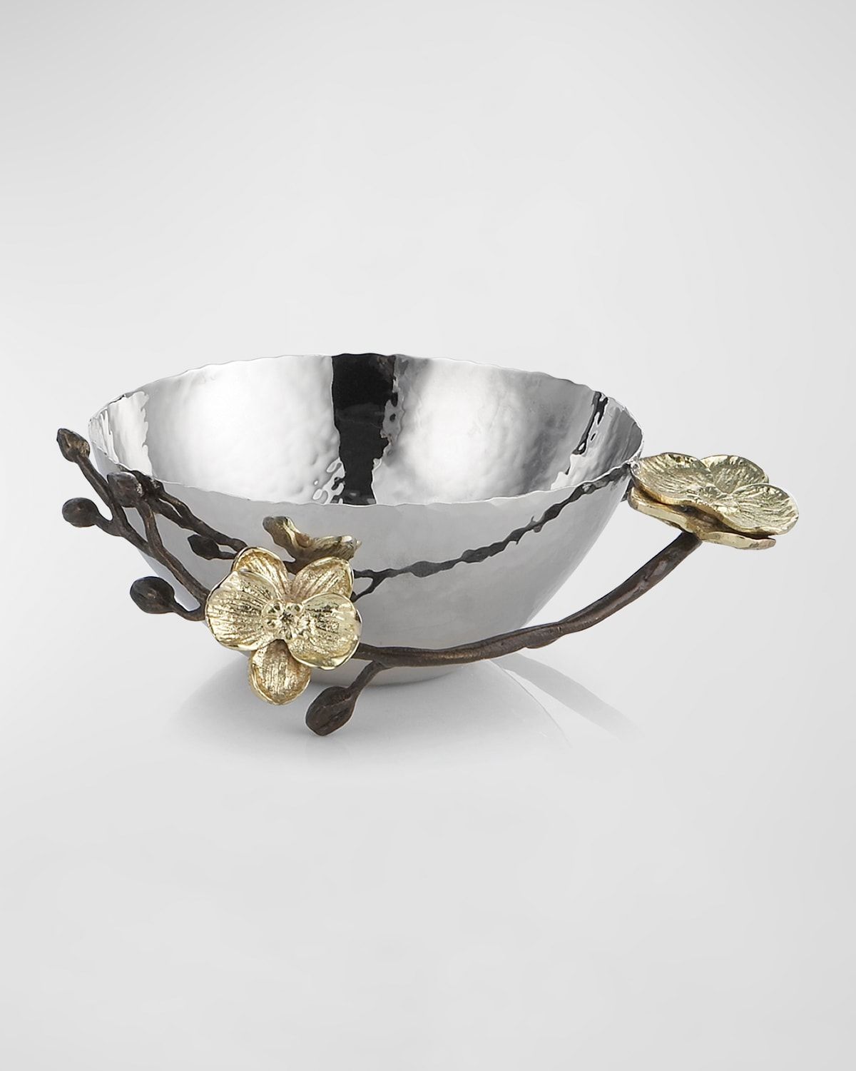 Gold Orchid Nut Bowl