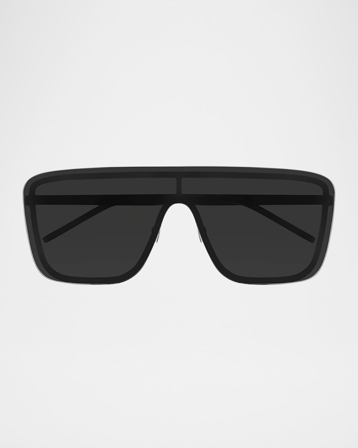 Unisex Mask Metal Shield Sunglasses