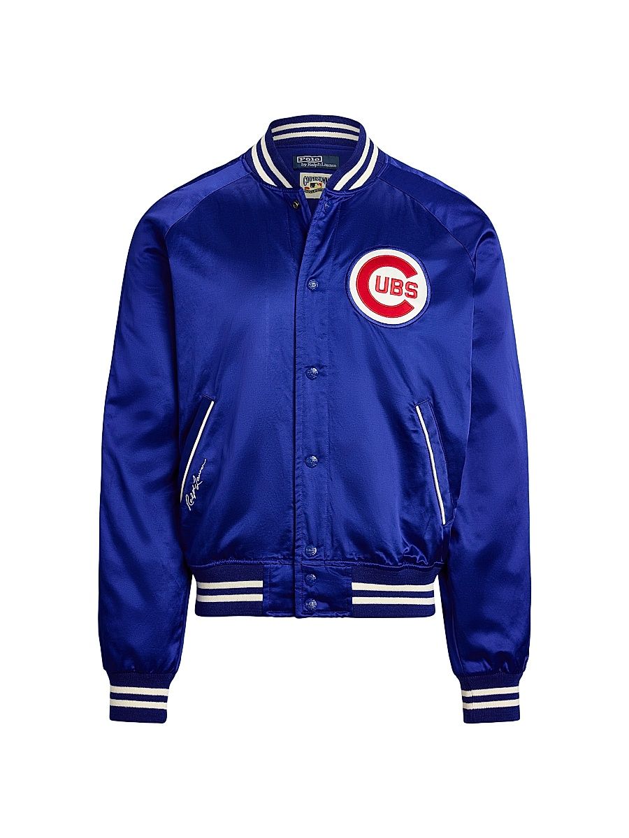 Men's Cubs Satin Bomber Jacket - Rugby Royal - Size XXL