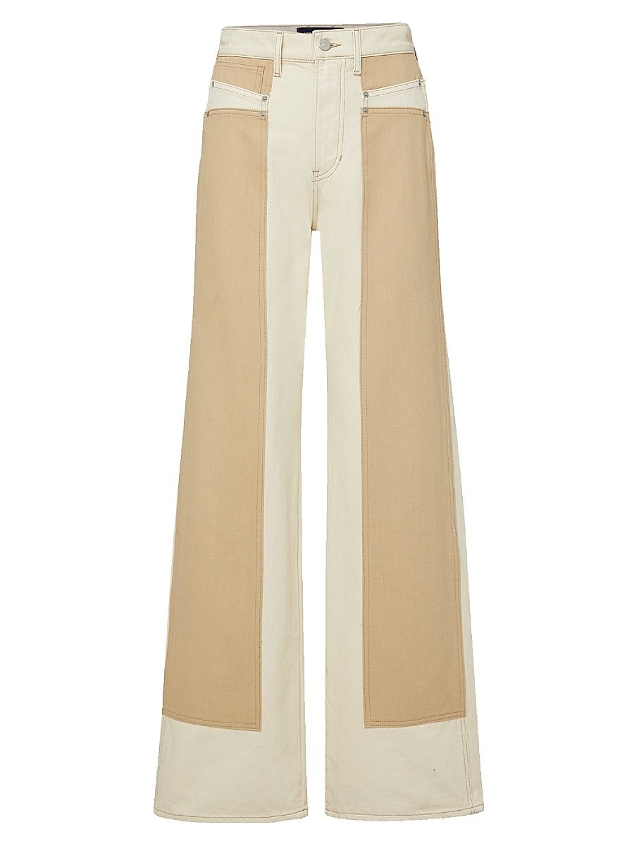 Women's Taylor High-Rise Wide-Leg Jeans - Ecru Stone Khaki - Size 24