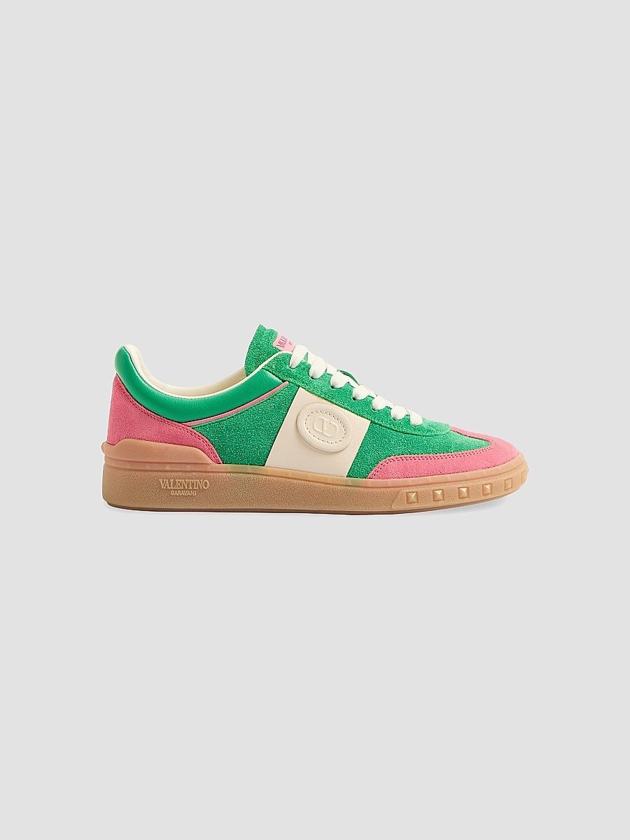 Valentino Women's Women's's Upvillage Crosta Sneakers - Sweet Pink Green Glace - Size 5.5