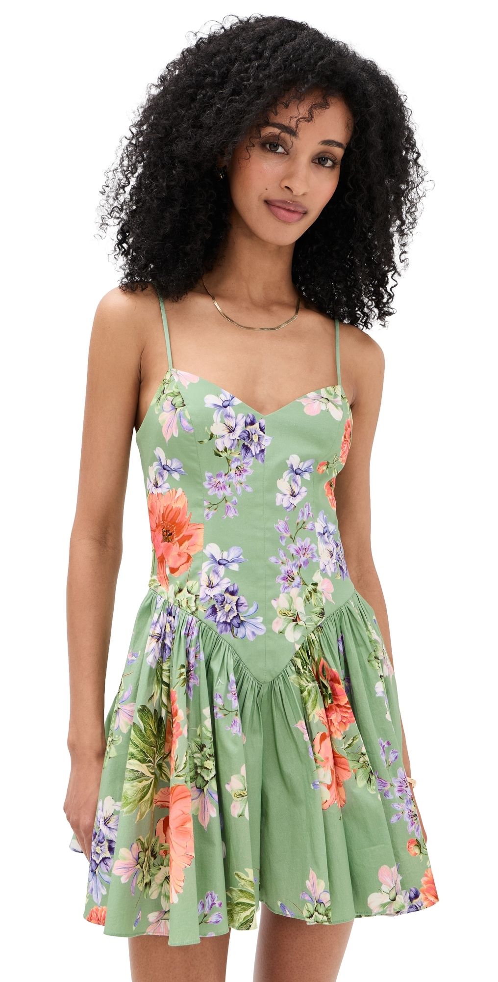 Hemant and Nandita Corseted Mini Dress Green S