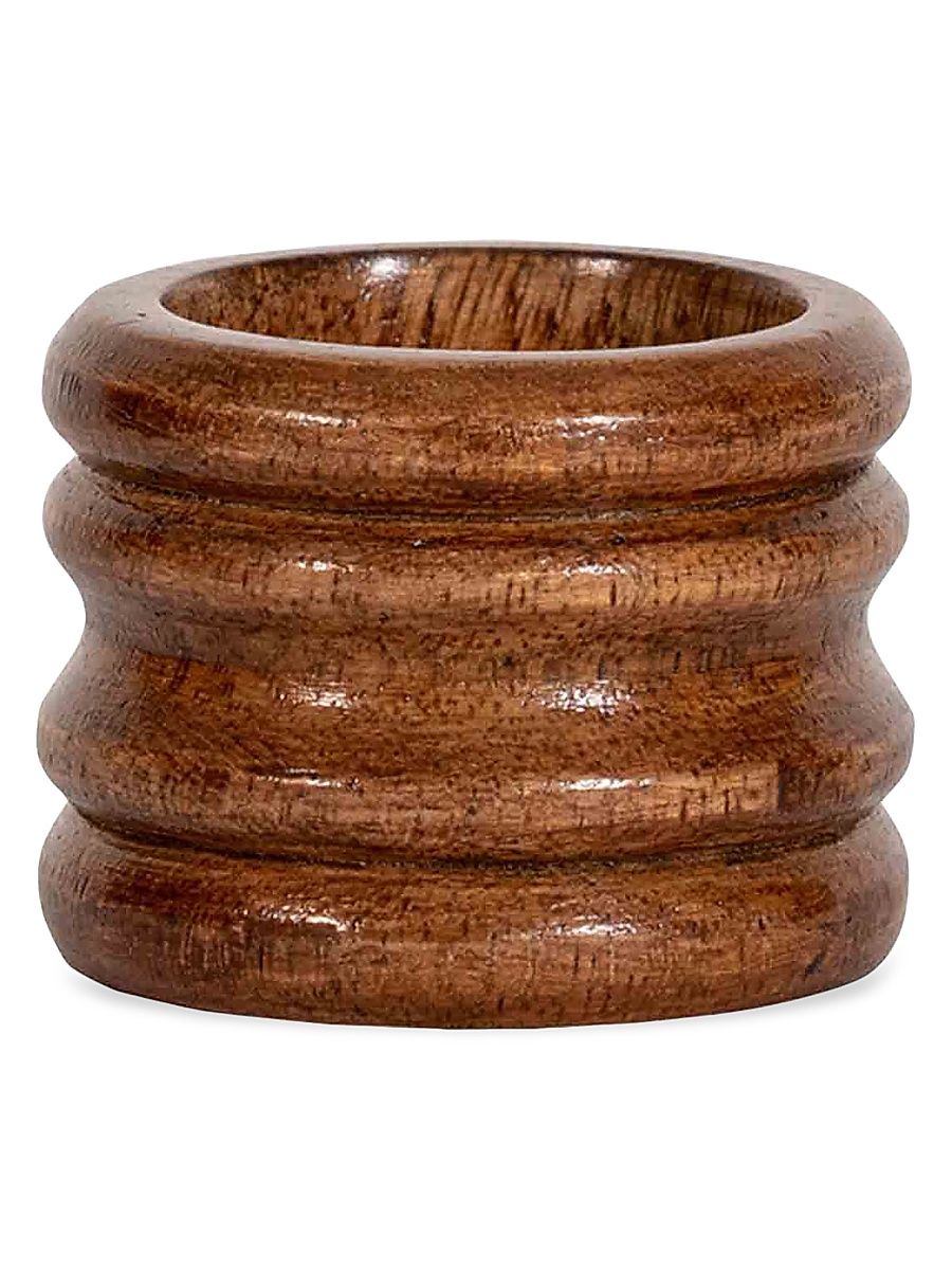 Bilbao Wood Napkin Ring - Brown