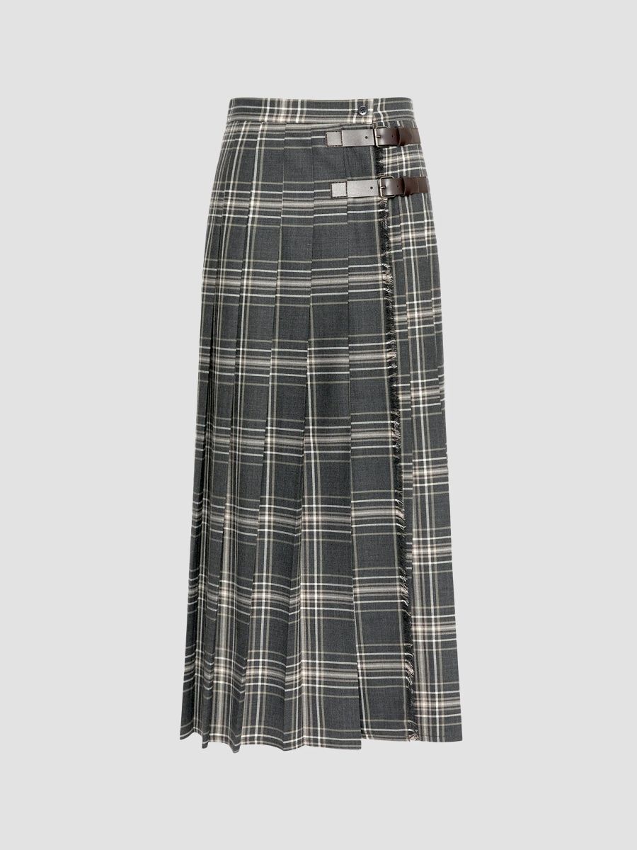 Weekend Max Mara Women's Wool Batavia Pleated Skirt - Dark Grey - Size 10