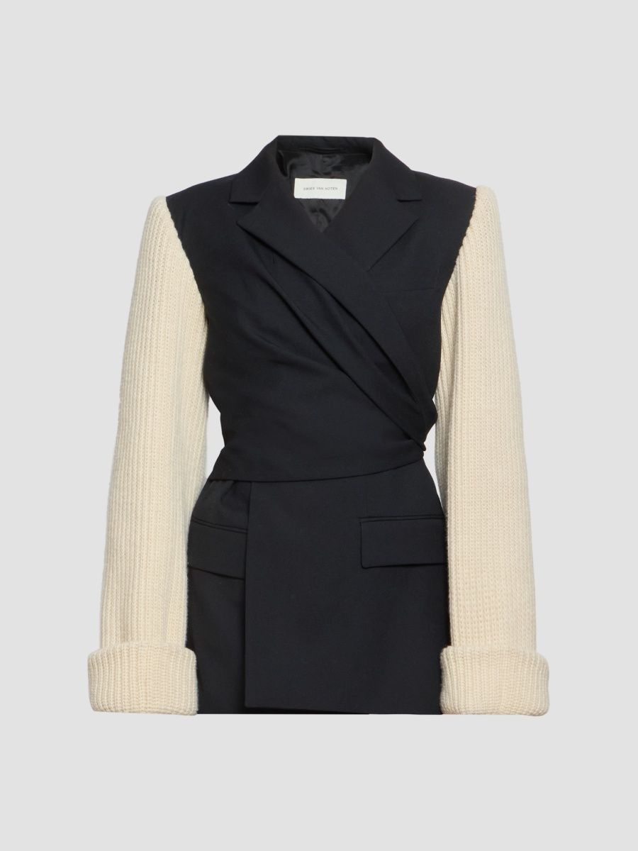 Dries Van Noten Women's Beline Bis Wool Jacket - Black - Size 6