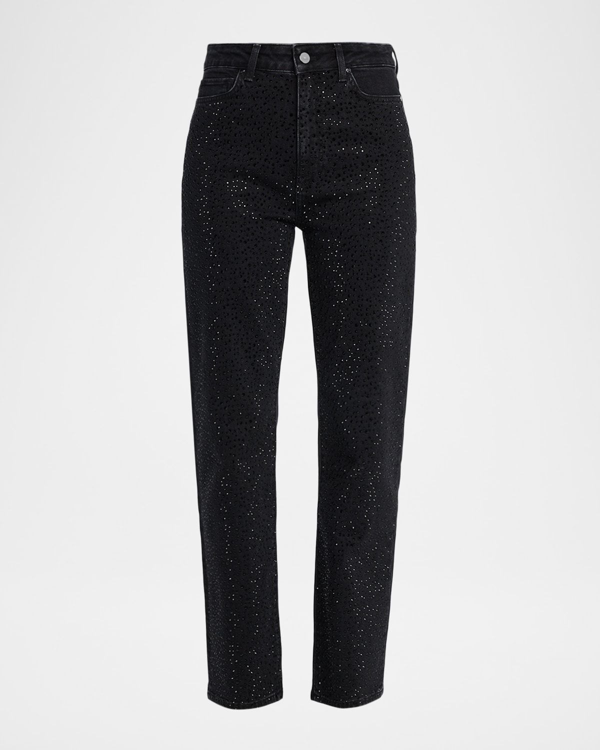 Stevie Embellished Straight Ankle Jeans