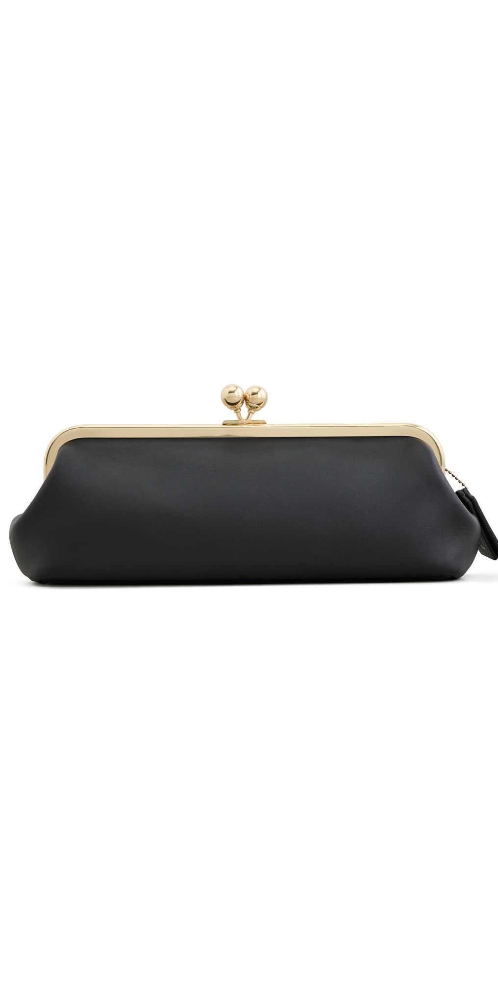 Coach Glovetanned Leather Kisslock Frame 30 Bag Black One Size