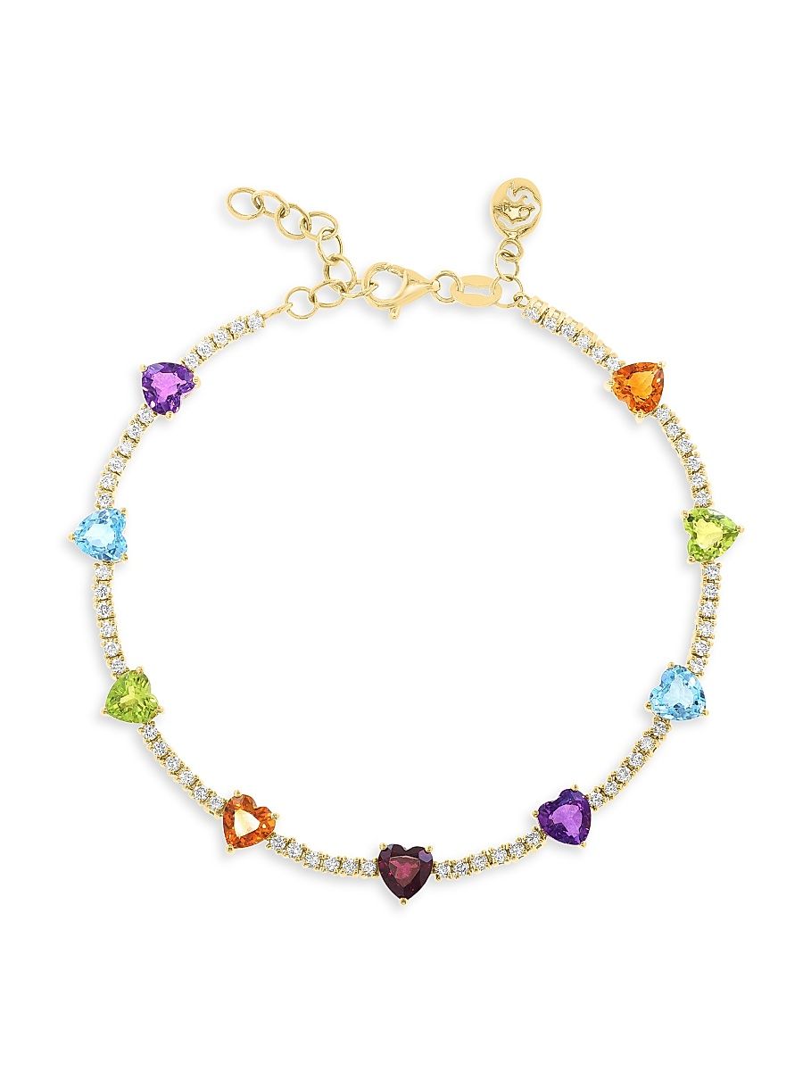 Women's 14K Yellow Gold & Multi-Gemstone Bracelet - Yellow Gold