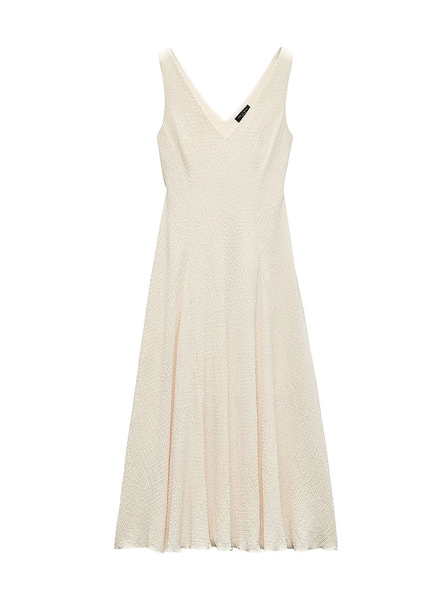 Women's Lou V-Neck Midi-Dress - Ivory - Size XL