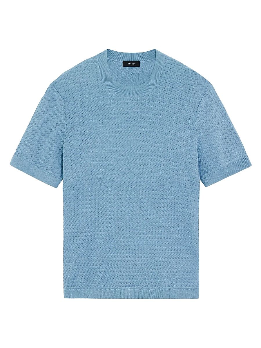 Men's Damian Tactile Cotton T-Shirt - Rainstorm - Size XL