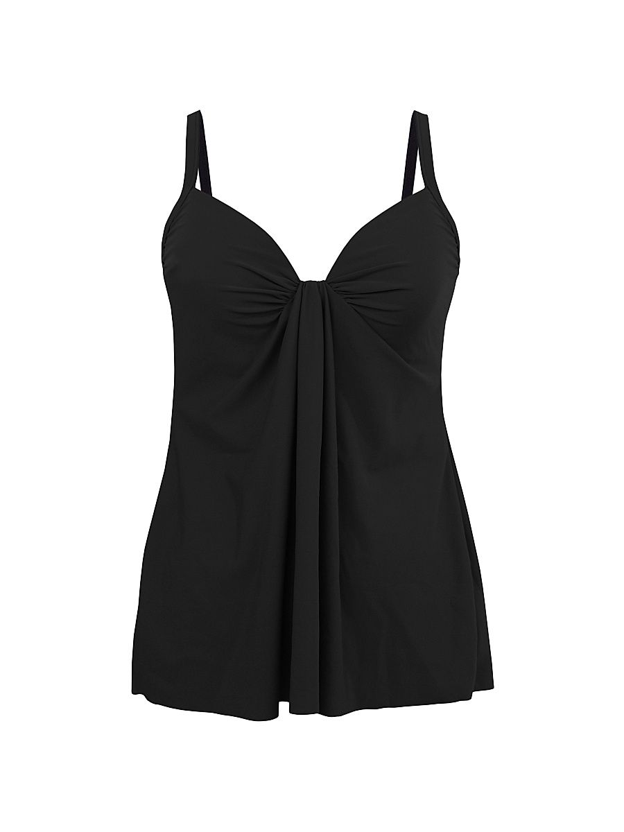 Women's Rock Solid Marina Tankini Top - Black - Size 16