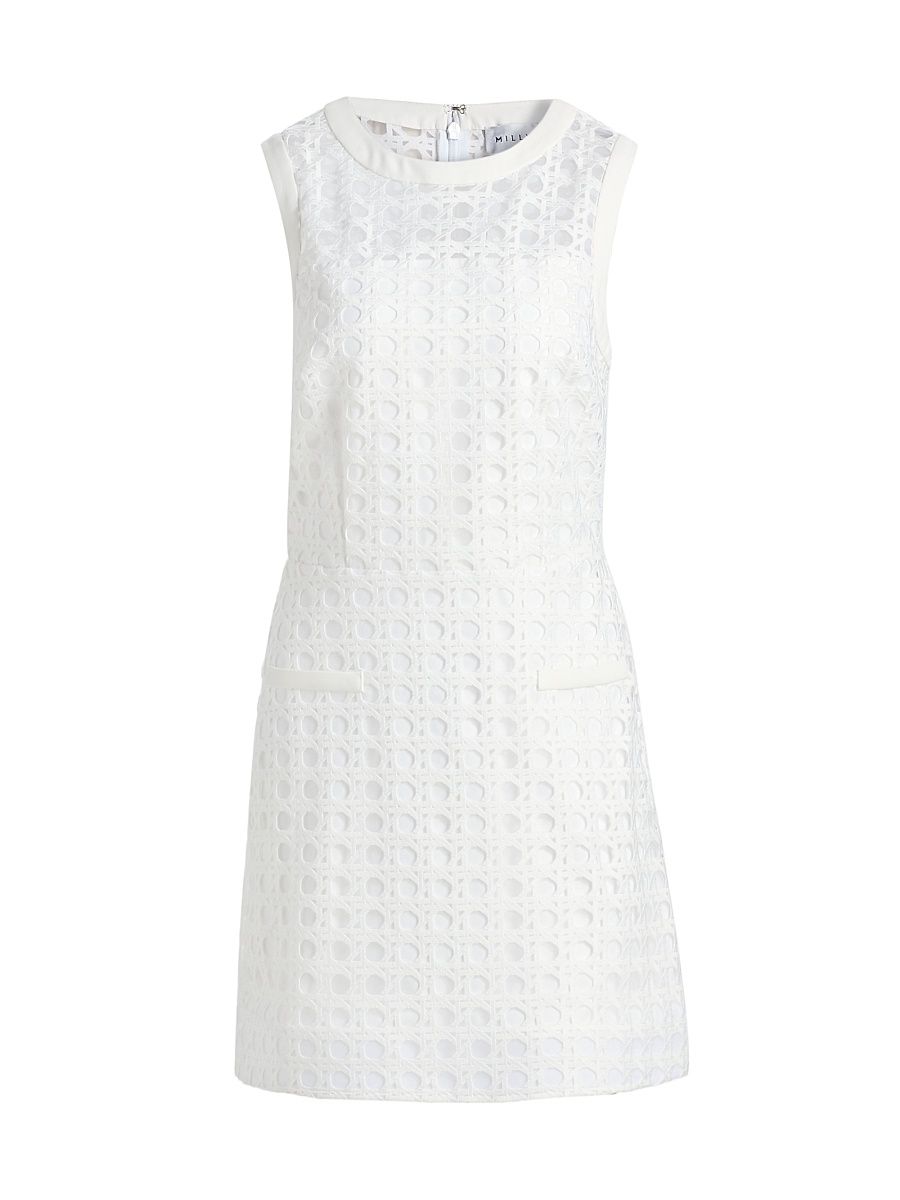 Women's Moira Lattice Lace Minidress - White - Size 10