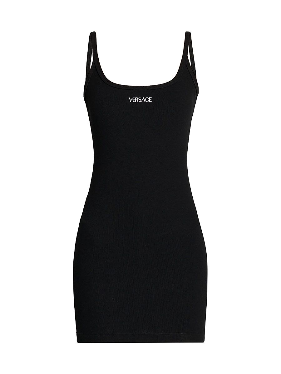 Women's Stretch-Cotton Body-Con Minidress - Black - Size XL