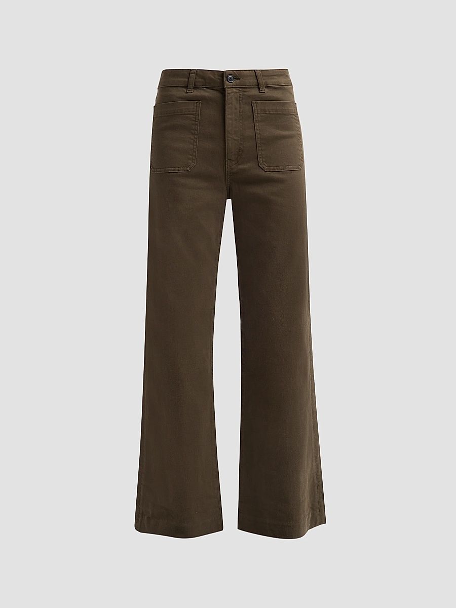 Women's The Refined Wide-Leg Jeans - Military Green - Size 24