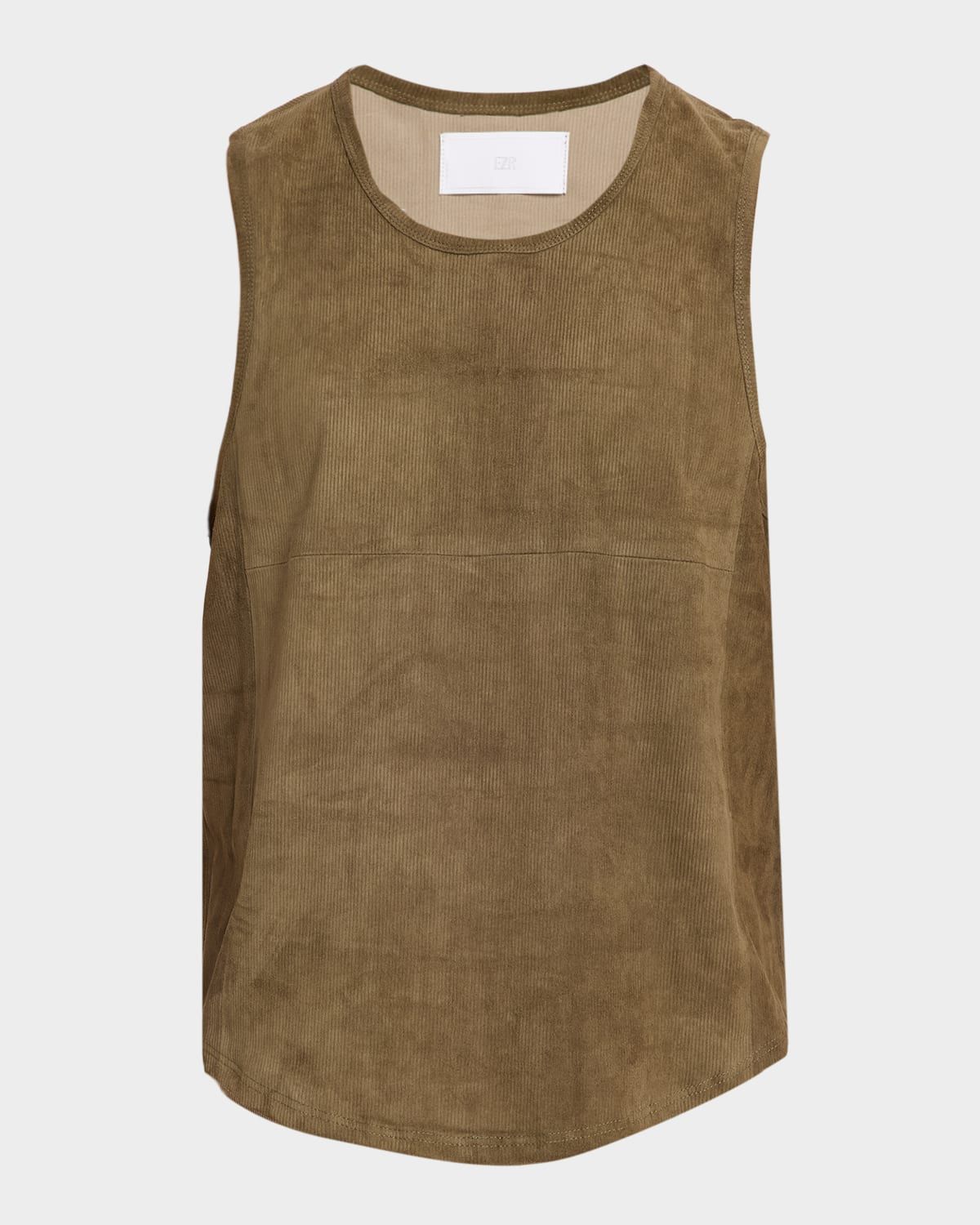 Men & apos;s Micro-Rib Suede Tank Top