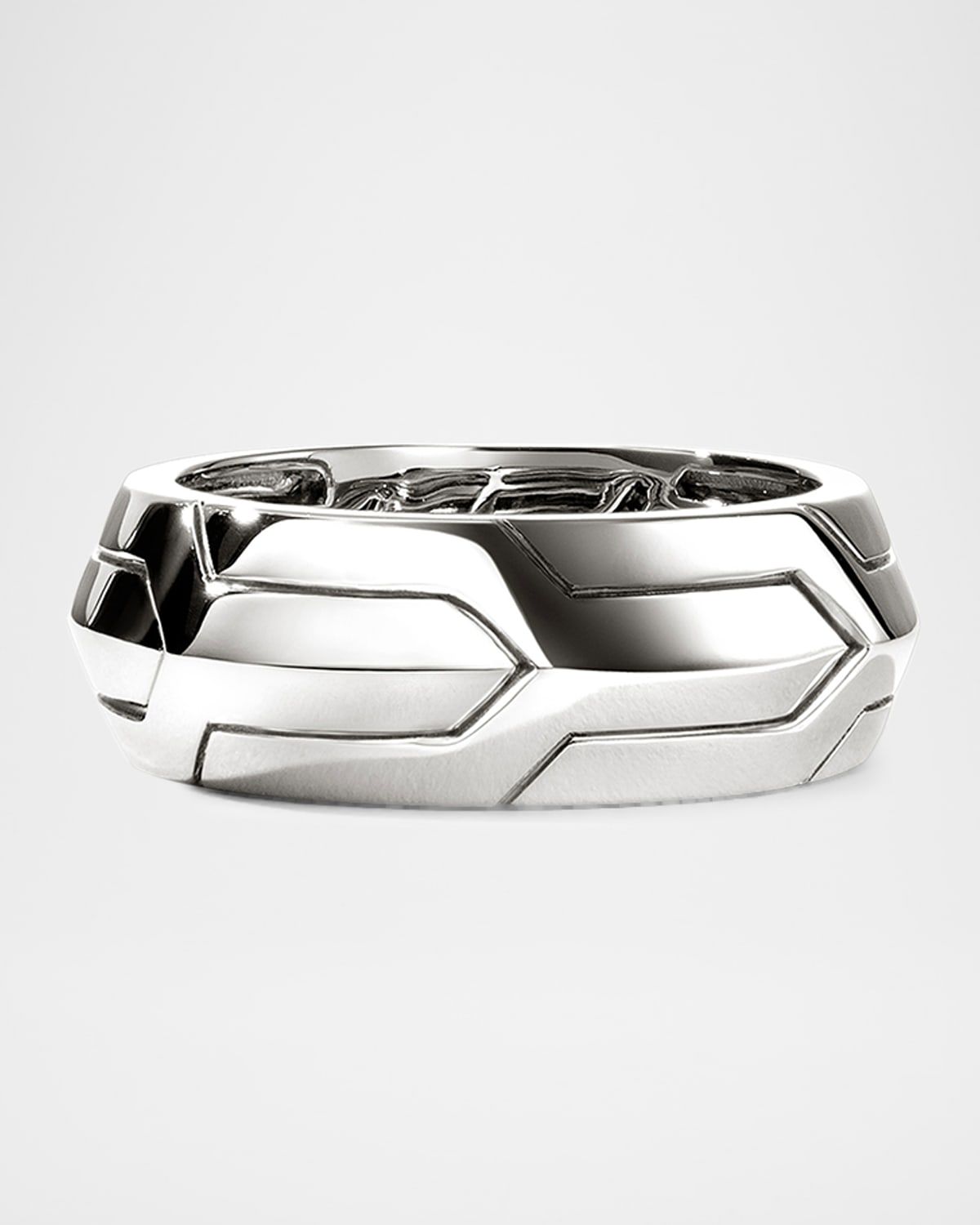 Men & apos;s Sterling Silver Icon 50 Band Ring, 9mm