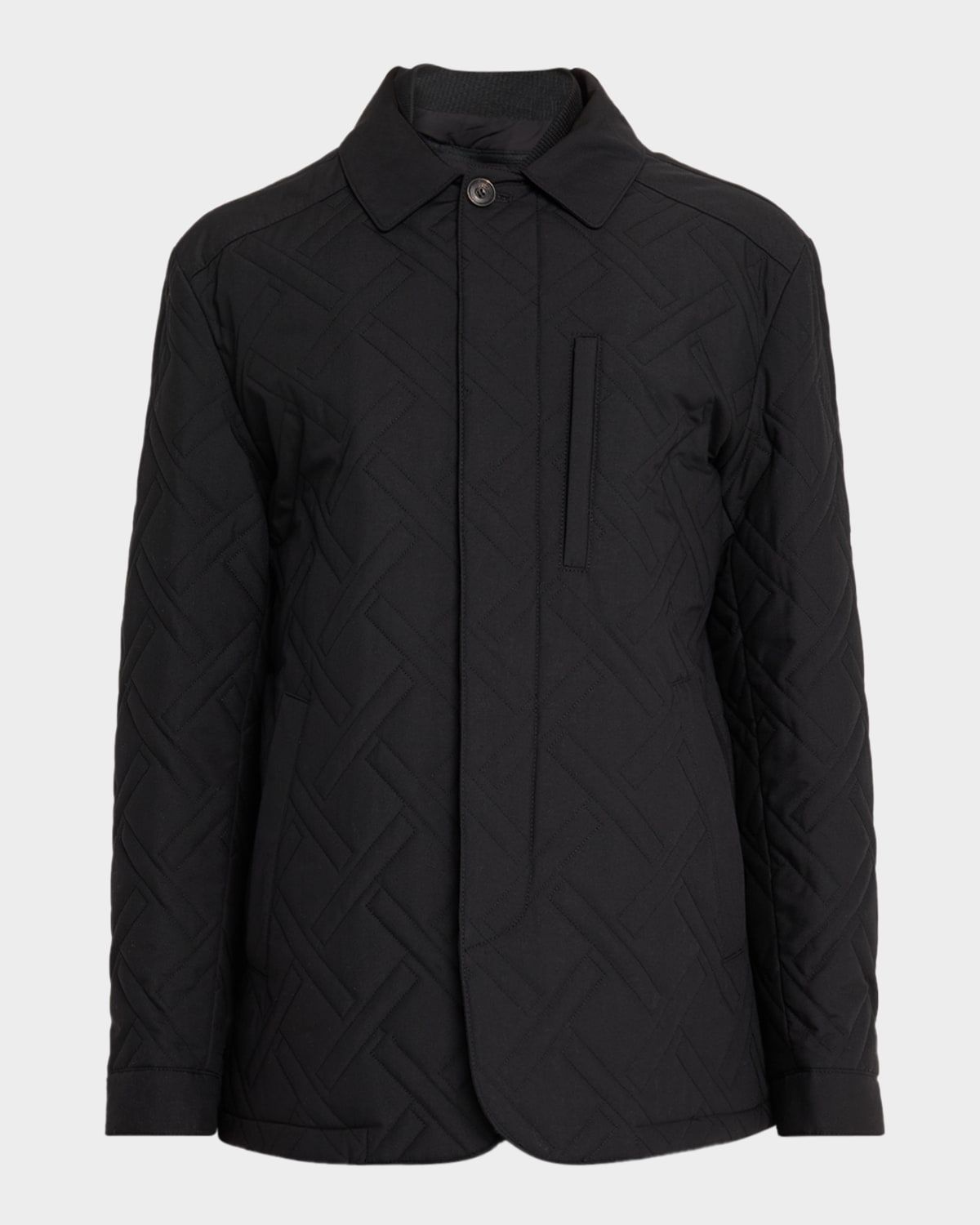 Men & apos;s Geometric Quilted Jacket