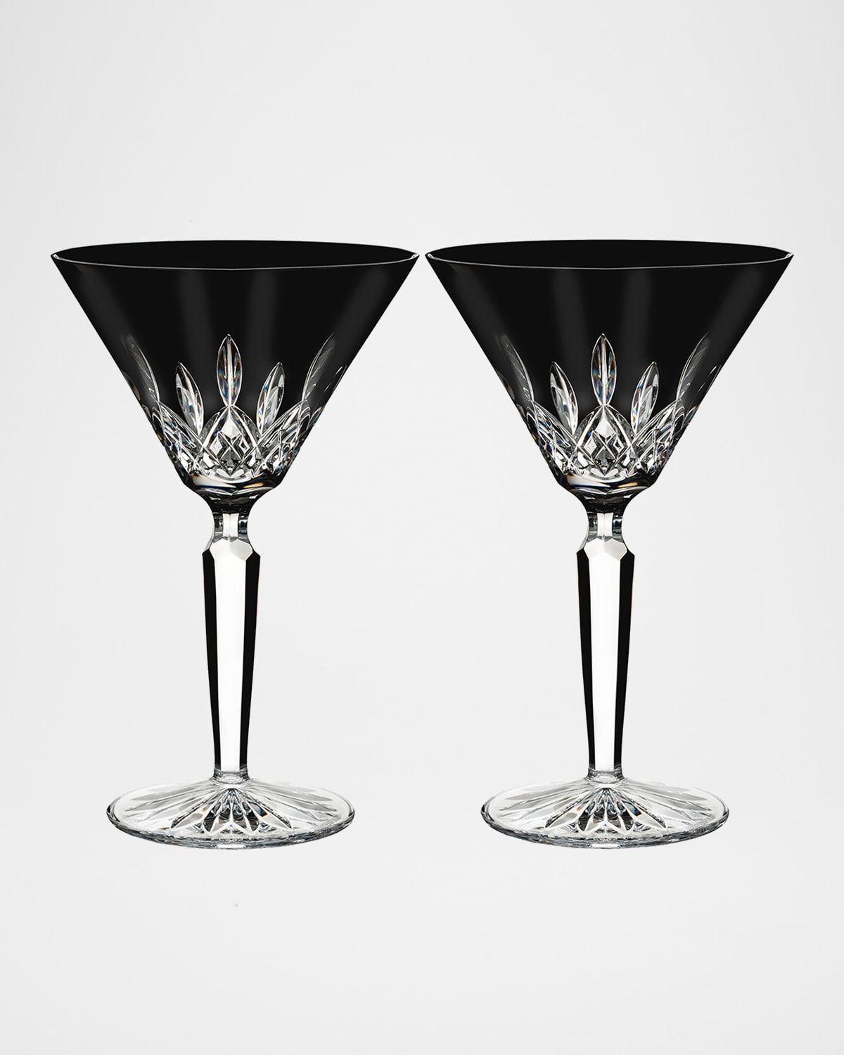 Set of 2 Lismore Black Martini Glasses