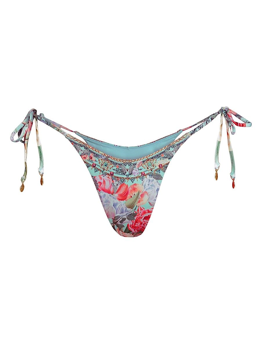 Women's Floral Side-Tie Bikini Bottoms - Petal Promise Land - Size XL