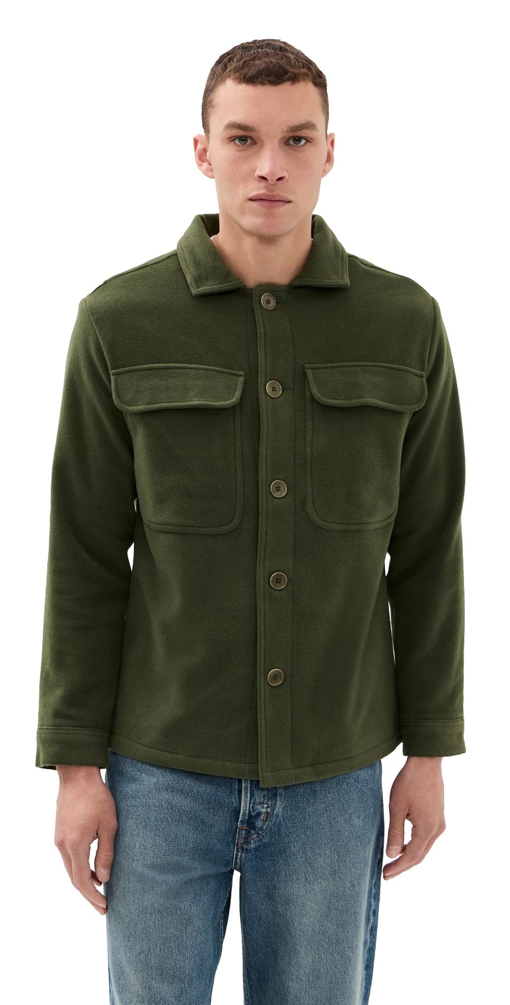 Far Afield Normsk Lined Jacket Green Melton XL
