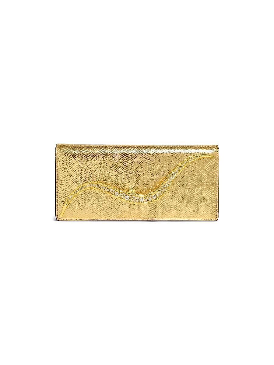 Women's Crystal Curve Clutch - Gold