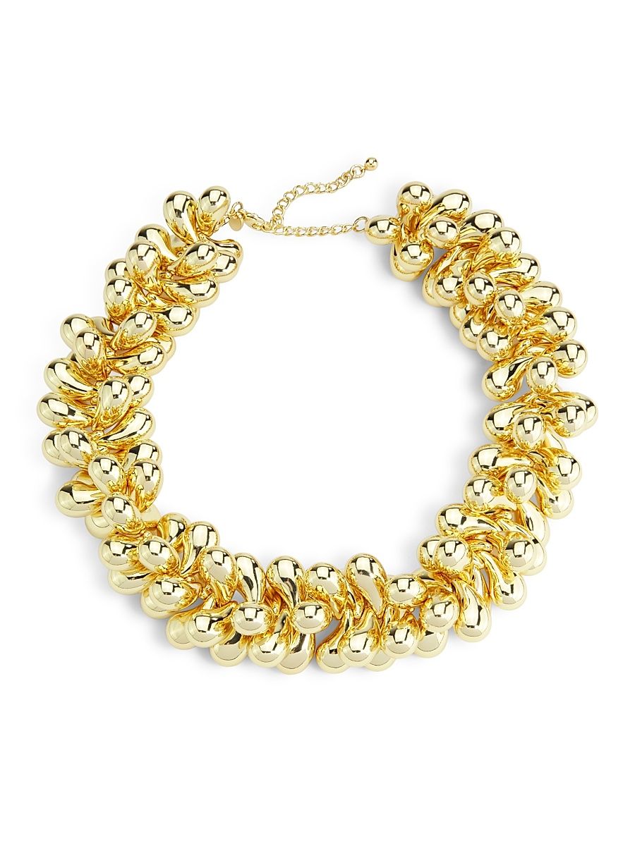 Women's Goldtone Beaded Statement Necklace - Gold