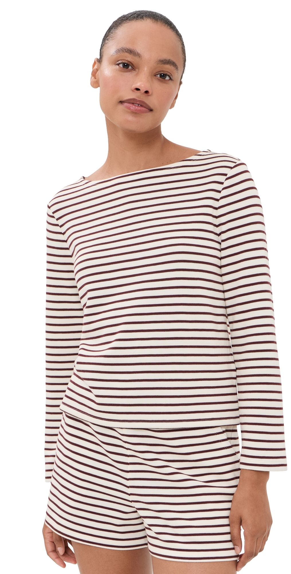 Veronica Beard Jean Hovey Top Dove/Raisin S