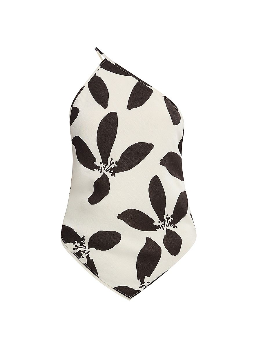 Women's Jennifer Floral On-Shoulder Top - Brown - Size 10