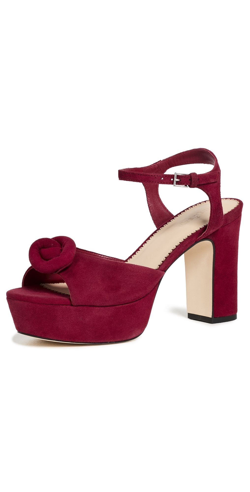 Cinq à Sept Arianna Suede Platform Sandals berrywine 39