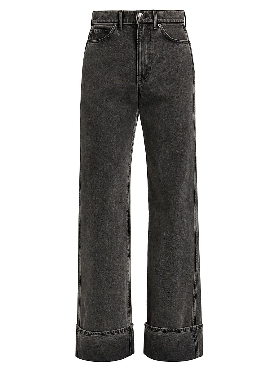 Women's Taylor High-Rise Wide-Leg Jeans - Stoned Washed Onyx - Size 27