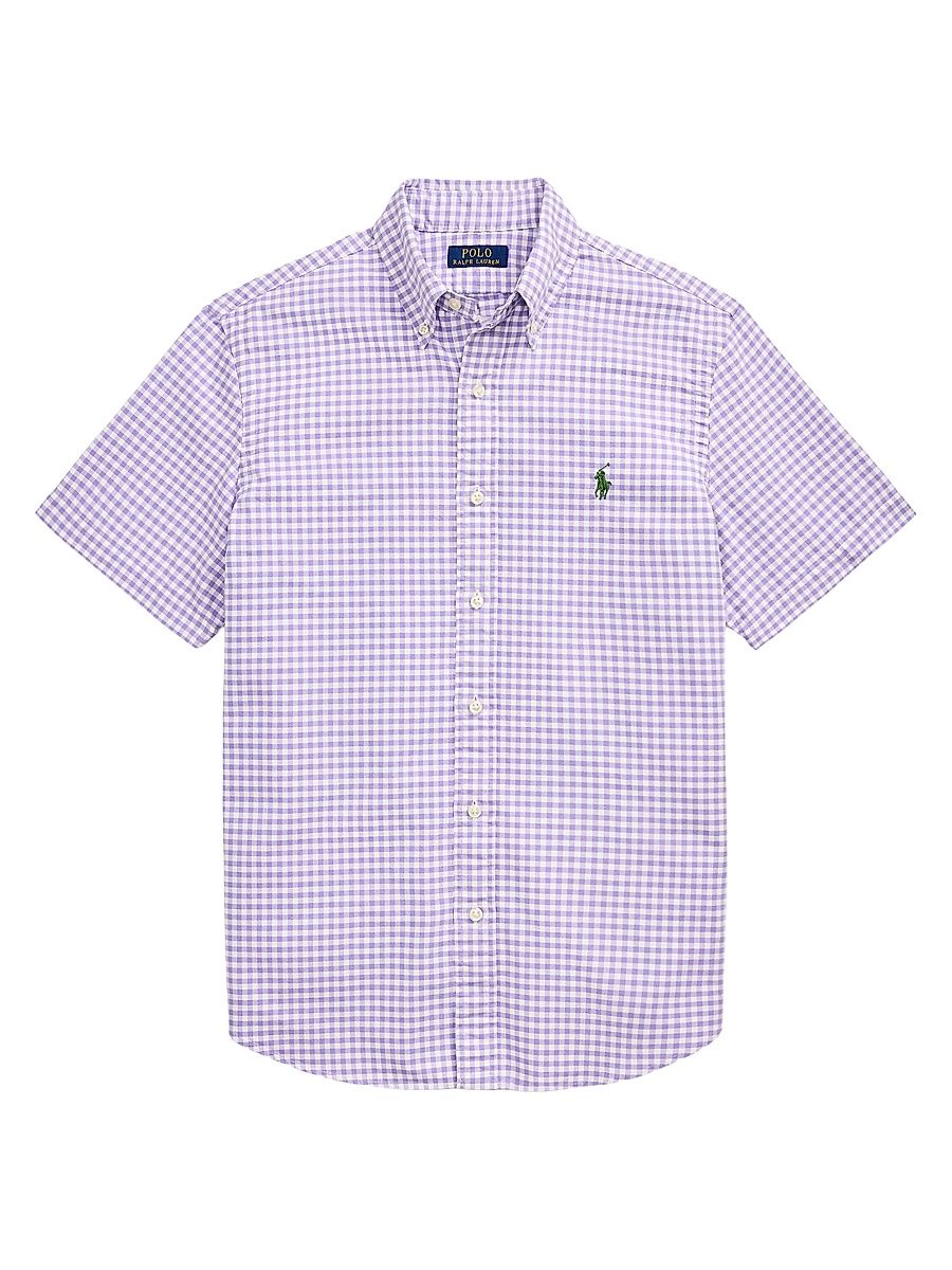 Men's Classic Fit Gingham Oxford Shirt - Lavender Nevis - Size XL