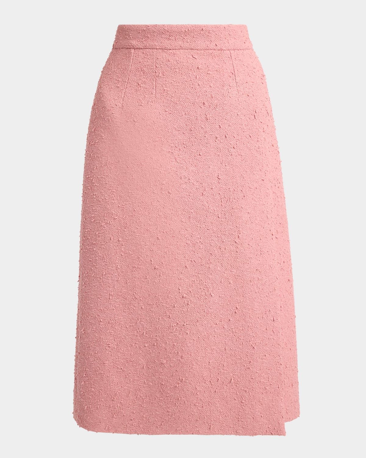 Boucle Midi Wrap Skirt