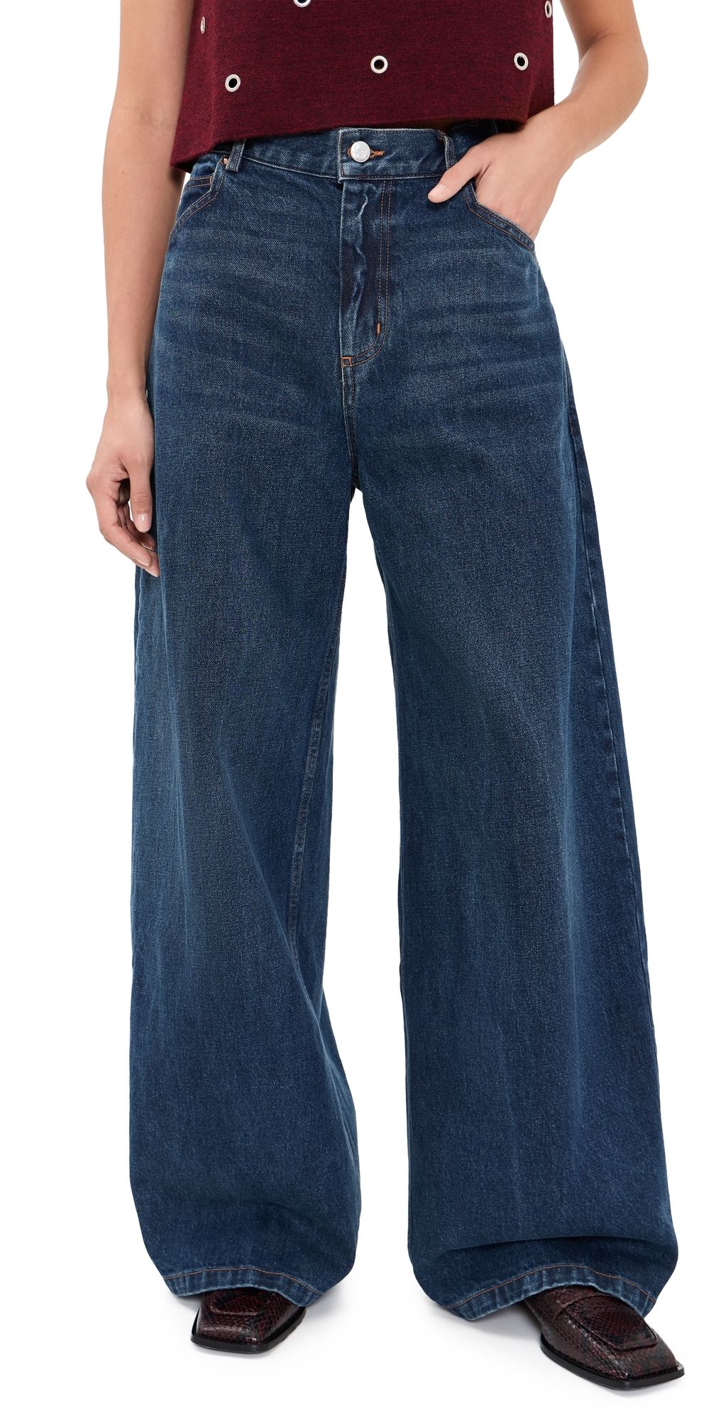 Rachel Comey Dottir Wide Barrel Jeans MUDDY INDIGO 8