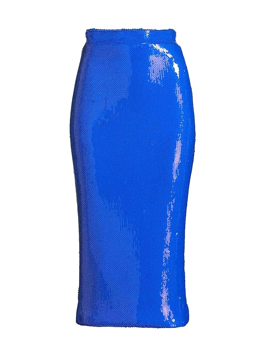 Women's Sequined Pencil Skirt - Blank - Size 2