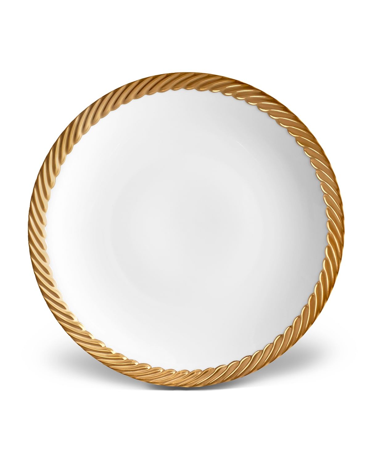 Corde Salad/Dessert Plate, White/Gold