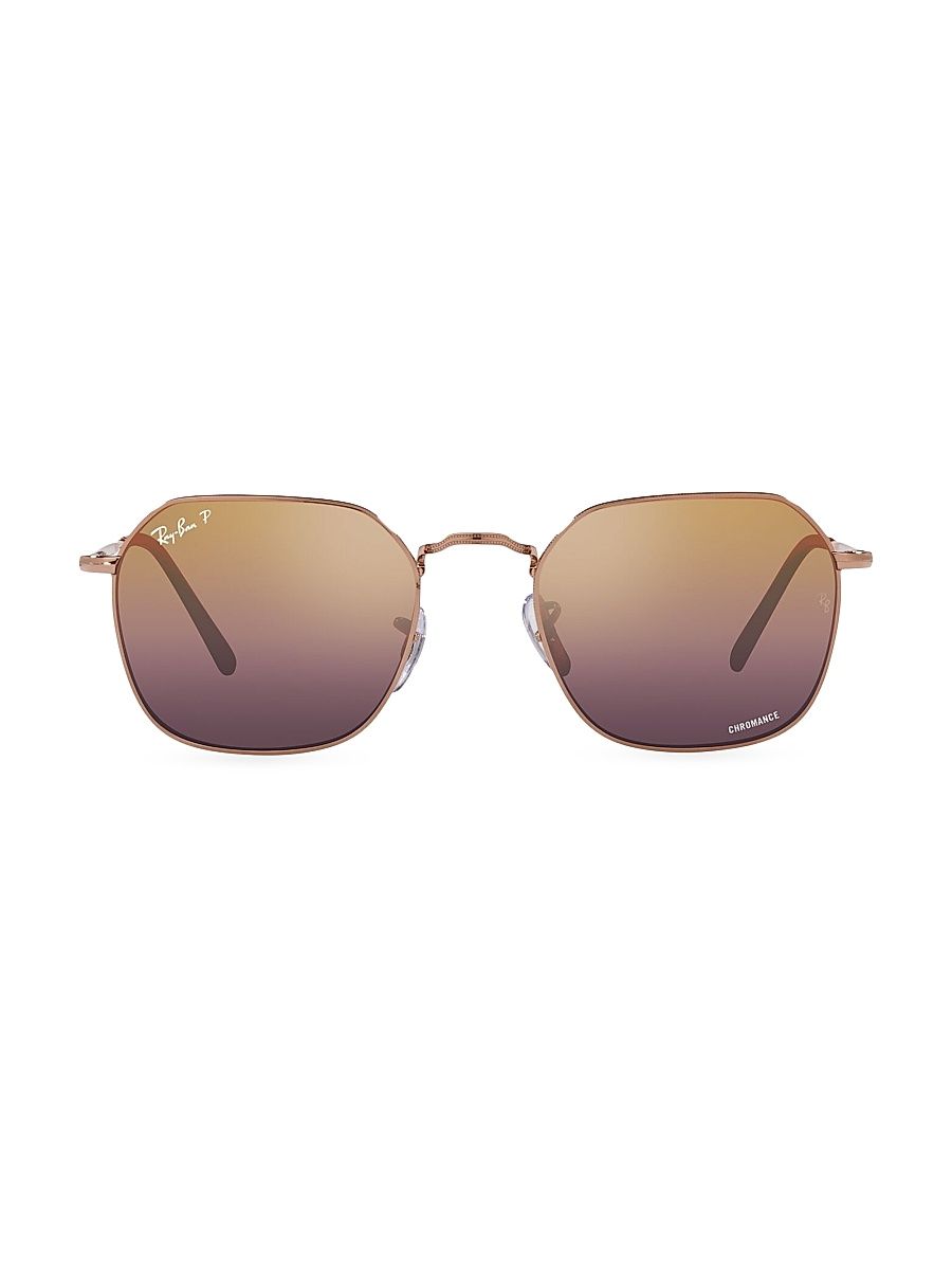 Women's RB3694 Jim 55MM Geometric Sunglasses - Rose Gold