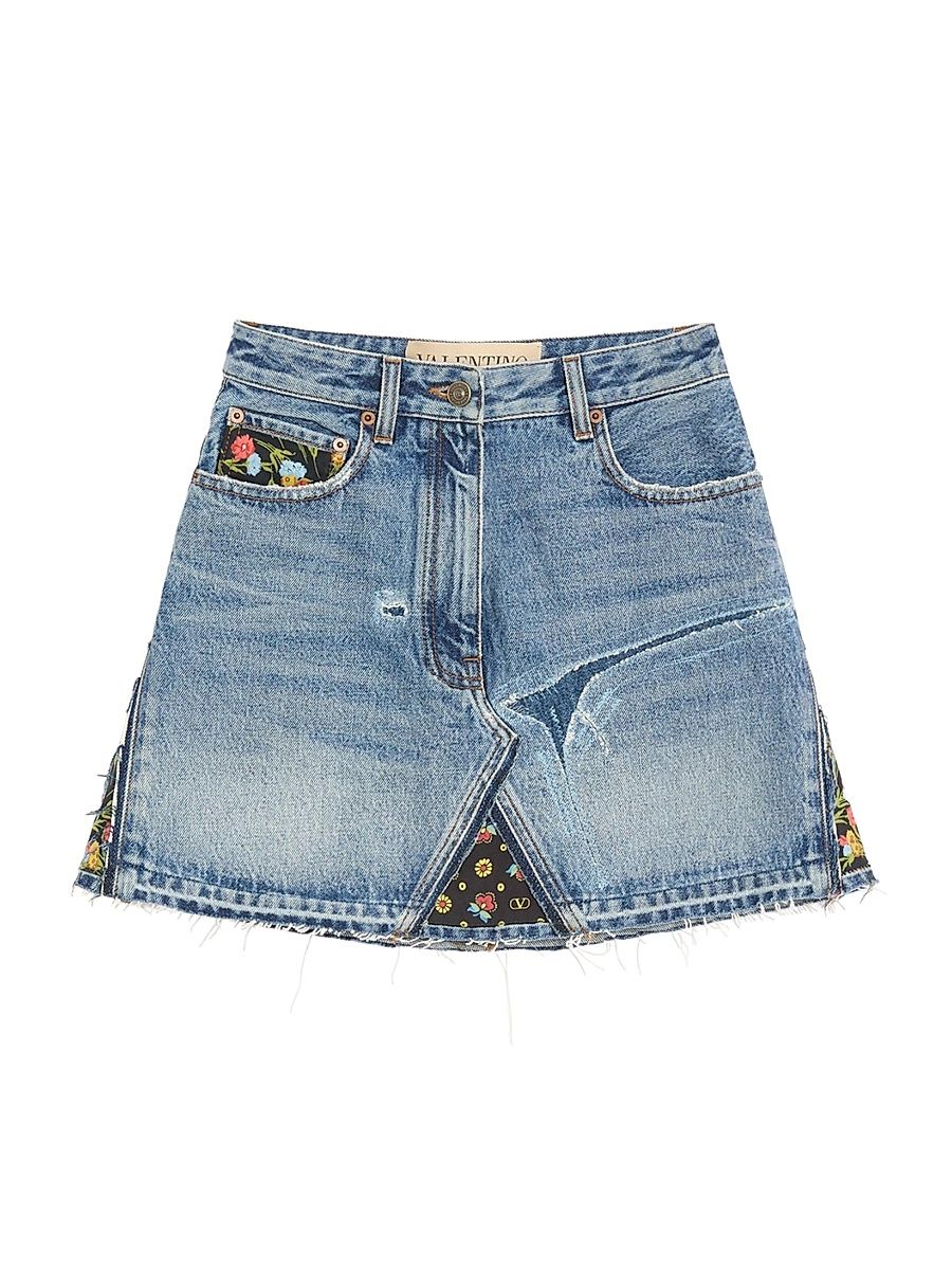 Women's Short Denim Skirt - Blue - Size 8