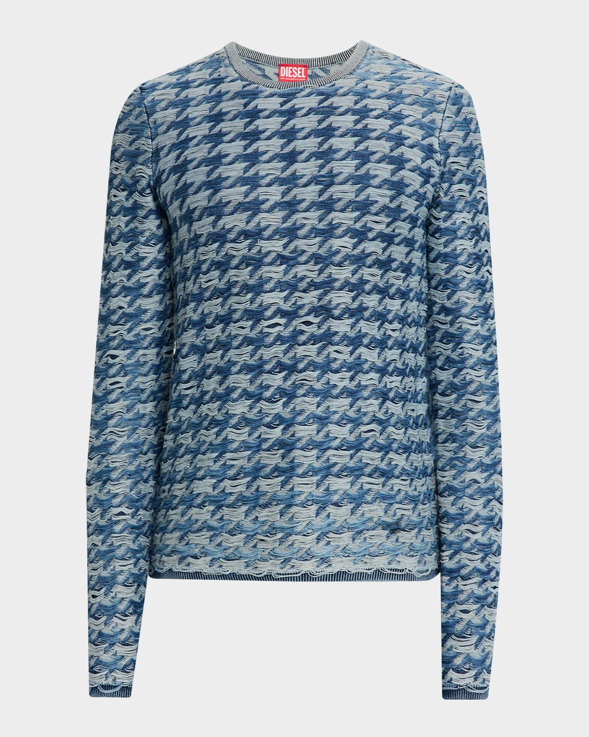 Men & apos;s K-Helier Woven Houndstooth Crewneck Sweater