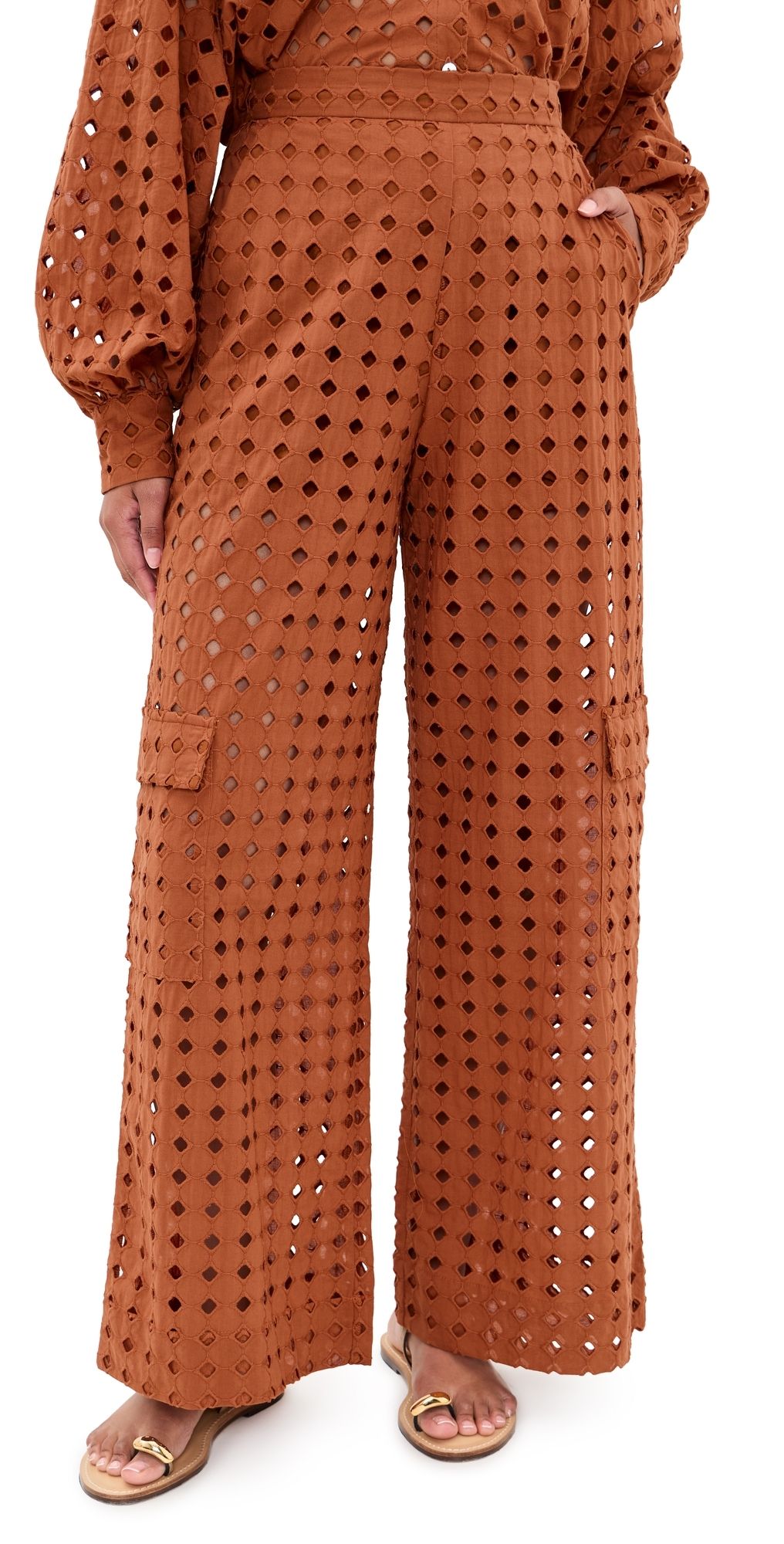 Dress To Brown Castanha Eyelet Cargo Pants Brown Castanha 6