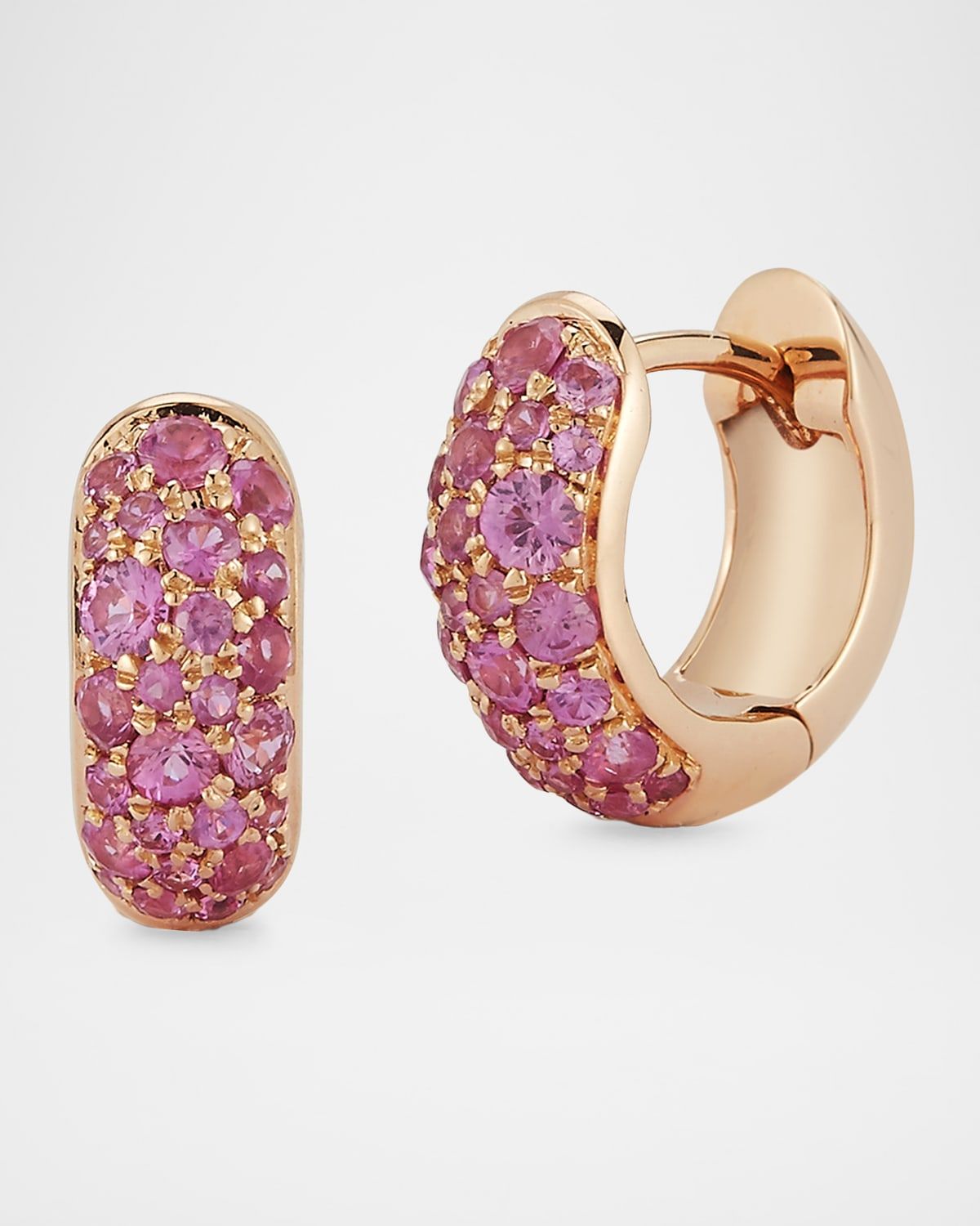 Julian Pink Sapphire Huggie Earrings