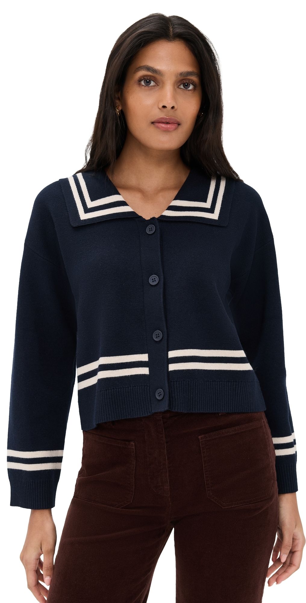 The Tiny Big Sister Sailor Cardigan Navy 38