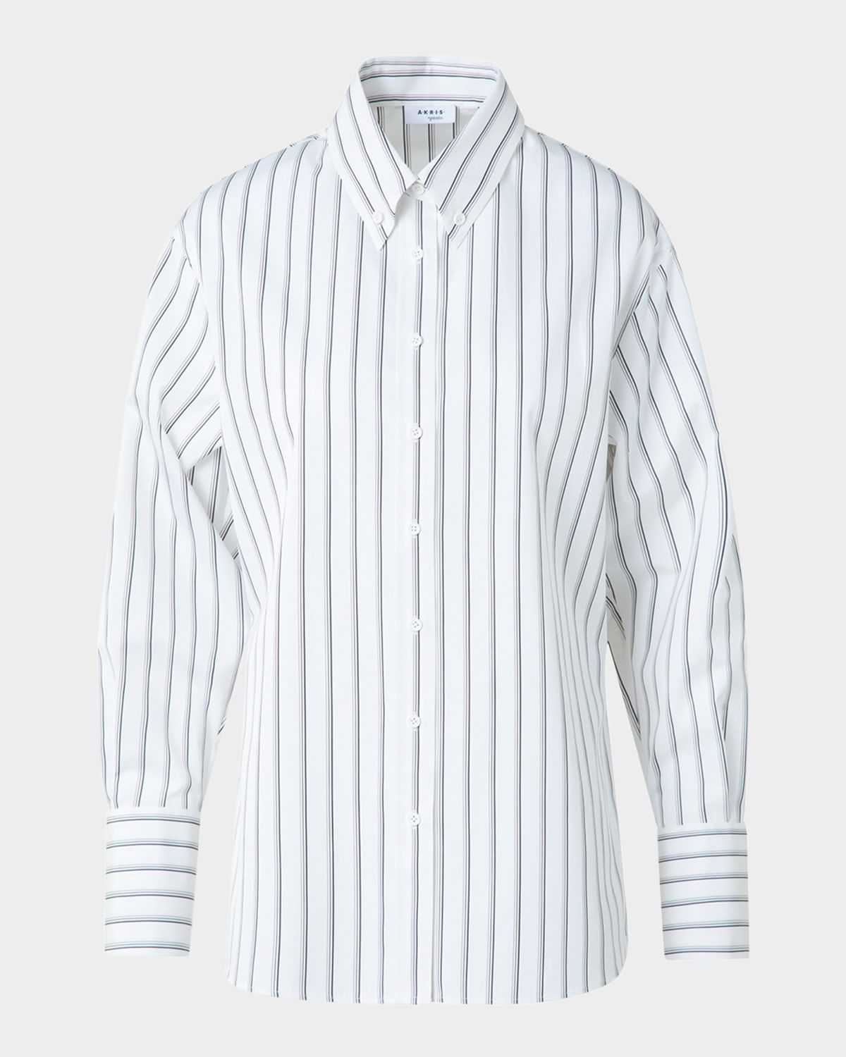 Striped Cotton Poplin Button-Down Shirt