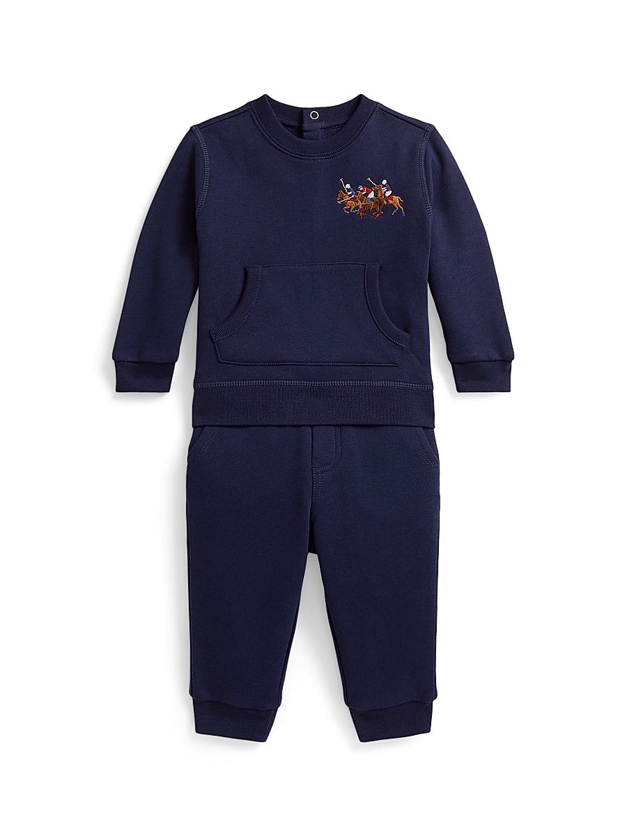 Baby Boy's Triple Pony Sweatshirt & Joggers Set - Newport Navy - Size 9 Months
