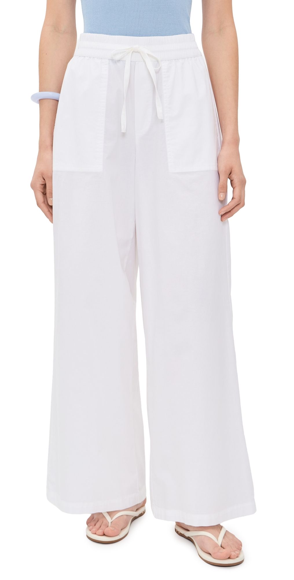 Splendid Mallory Poplin Pants White XS