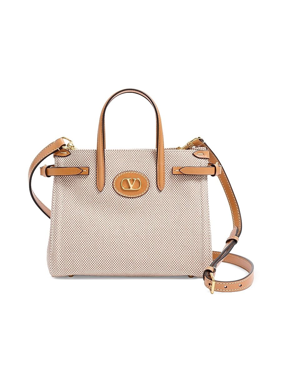 Women's Antibes Small Shopping Top-Handle Bag in Canvas - Natural