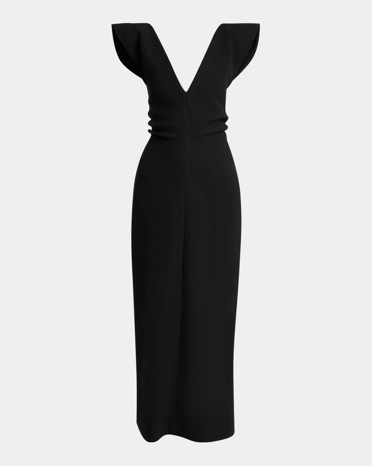 Mariam V-Neck Wool Scuba Dress