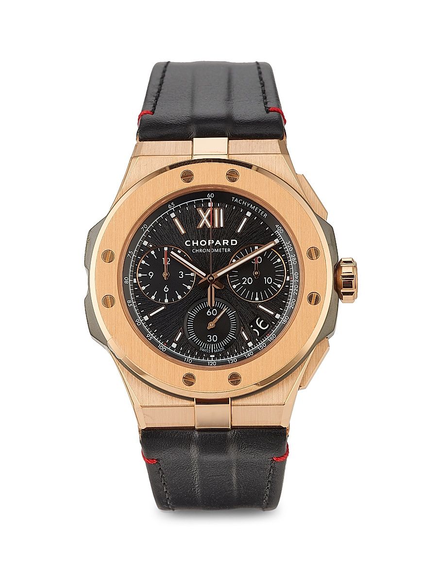 Women's Alpine Eagle 44MM 18K Rose Gold Chronograph Watch - Black