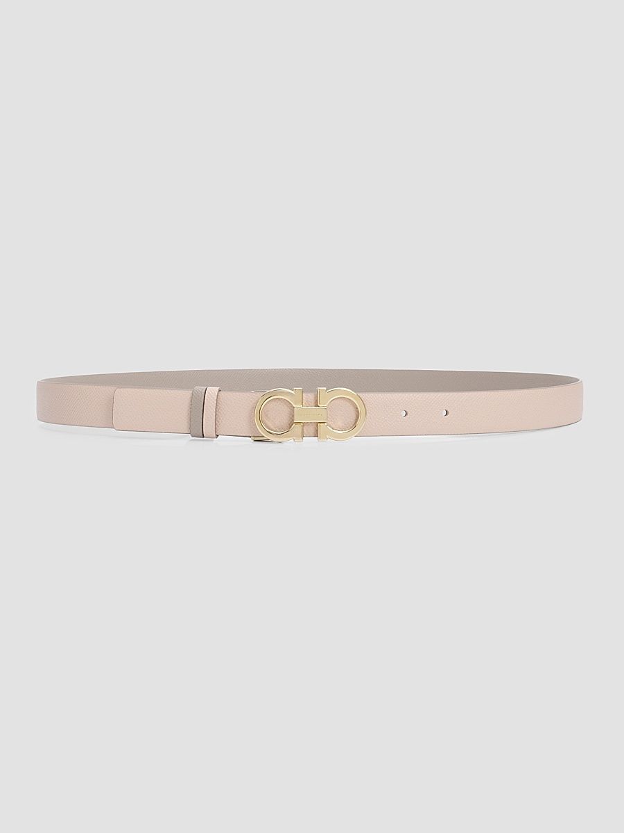 Women's Donna Gancini Reversible & Adjustable Belt - Dusty Pink Warm Taupe