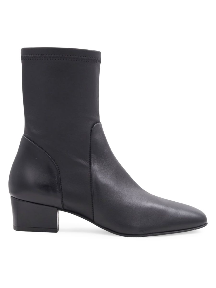 Aquatalia Women's Stassi 40MM Leather Booties - Black - Size 11