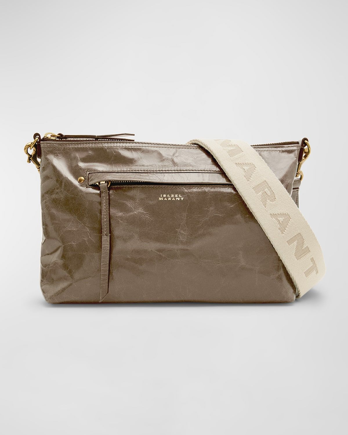 Nessah Zip Leather Shoulder Bag